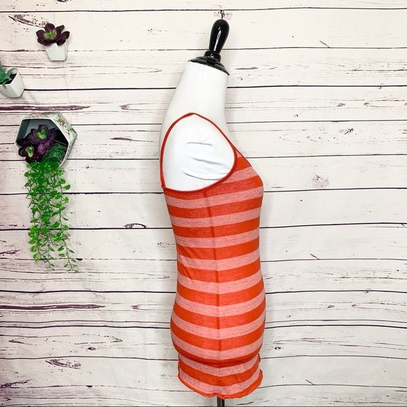 Wet Seal Red Striped Spaghetti Strap Tank Top w/ Small Chest Pocket Size Medium - Picture 6 of 9